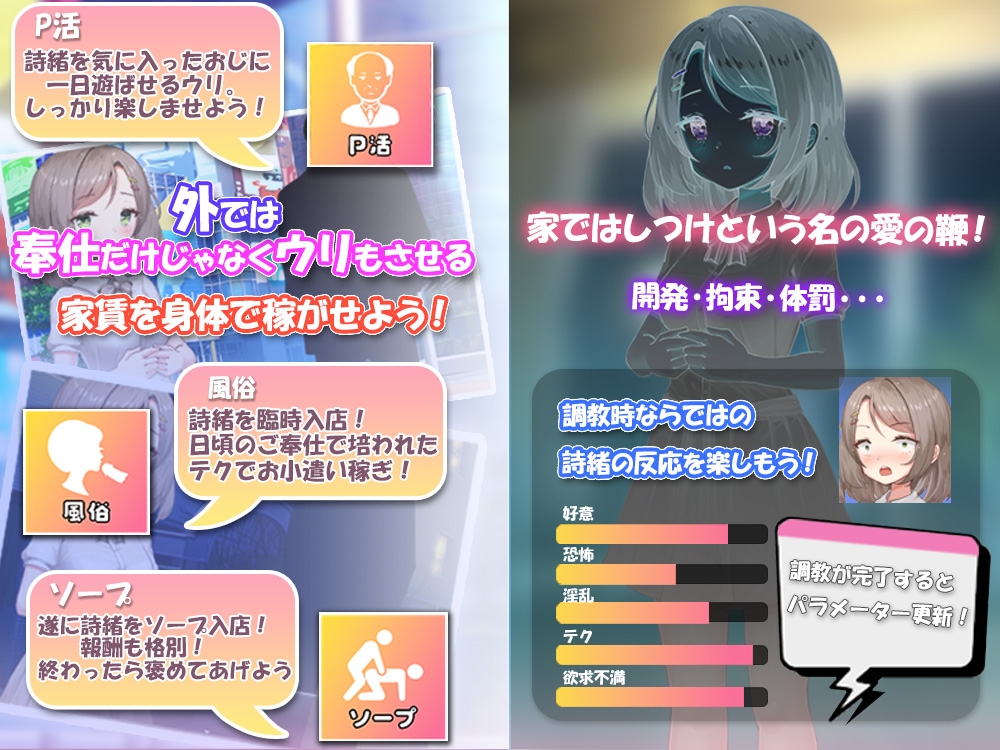 图片[2]-【日式SLG/互动养成/援交露出/PC】将纯真少女调教成我喜欢的模样～收留无家可归的少女并进行情色开发！宠爱还是欺凌全凭我的喜好～   AI汉化版 [PC]-咔游